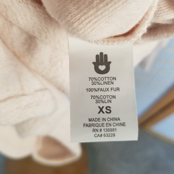 SPIRITUAL GANGSTER Sherpa Off Shoulder Romper Worn 1x XS Pink Cotton Linen Blend - Picture 8 of 12